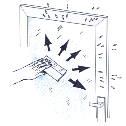 Kantförsegling för utvändiga solskyddsfilmer